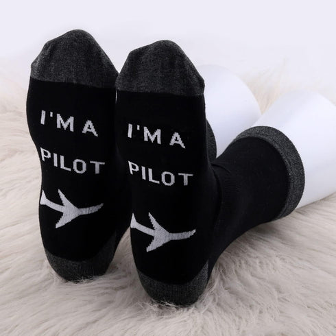 MBMSO Pilot Gifts 2 Pairs Left Rudder Right Rudder Aviation Themed Socks...