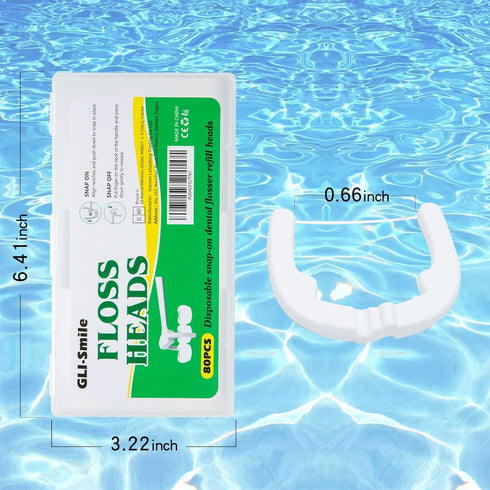 Ultraclean Access Flosser Refill Heads, Effective Plaque Removal for Proper Oral Care & Hygiene, Durable Flosser Refill Heads, PFAS Free, 80ct...