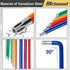 9 PCS Torx Wrench Set, Metric Long Arm Star Key Set T10-T50, L Key Set with Color-coded & Storage Bracket for Bike Repair, Furniture Assembly...