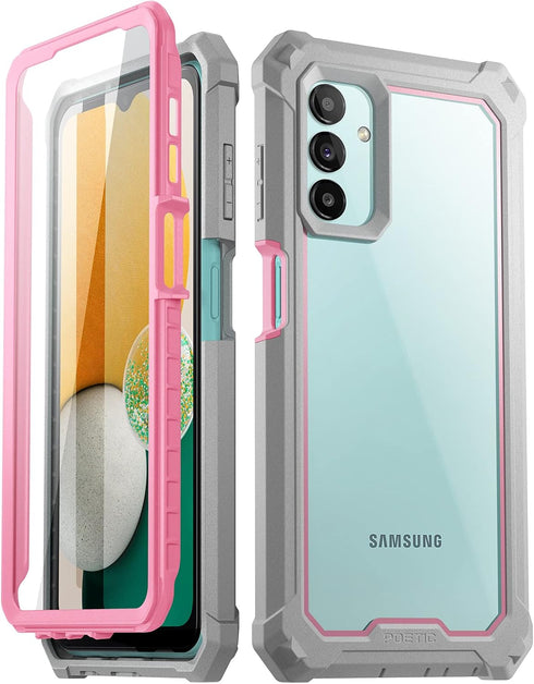 Poetic Guardian Series Case Designed for Samsung Galaxy A13 5G, Full-Body Hybrid Shockproof Bumper Cover with Built-in-Screen Protector, Pink/Clea...