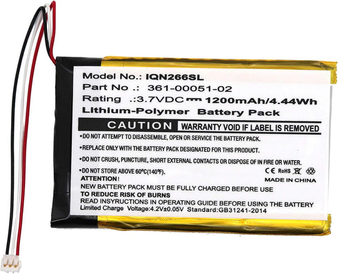 FITHOOD Replacement Battery for Garmin Nuvi 2595LMT Garmin Nuvi 2460LMT Nuvi 2660LMT Nuvi 2669LMT 361-00051-00 361-00051-01 361-00051-02...