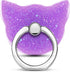 Bling Glitter Phone Grip, Cat Cell Phone Ring Holder Stand Purple for Women Girls, Compatible with Smartphone, Tablet, E-Reader, Etc (PU) (Cat PU)...