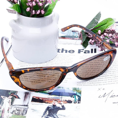 AQWANO 2 Pairs Reading Sunglasses Women Fashion Designer Cat Eye Outdoor Sun Readers Leopard with Spring Hinges Not Bifocals?1.0...
