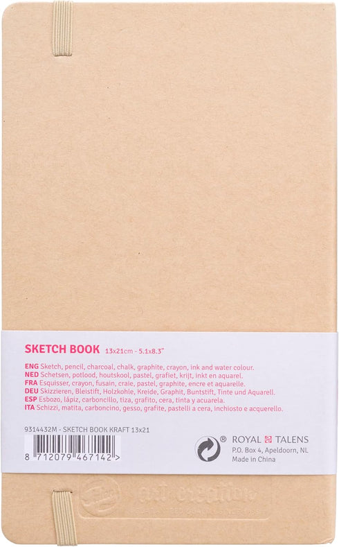 Talence Art Creation Sketchbook, Drawing Notebook, 5.1 x 8.3 inches (13 x 21 cm), Kraft Paper T9314-432M 452213...