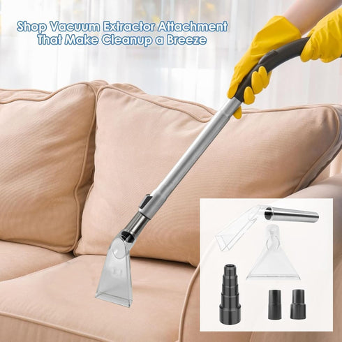 Universal Shop Vacuum Extractor Attachment for Carpet Cleaning & Car Detailing & Upholstery, Extractor Head for Shop Vac Attachment with 3 Vacuum ...