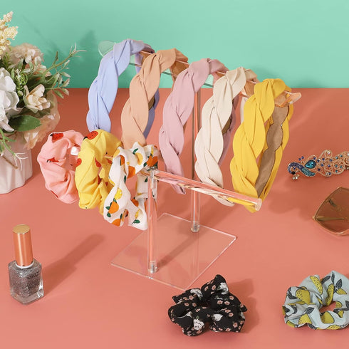 Headband Holder Scrunchie Holder Acrylic, Clear Hair Ties Holder Organizer, Headband Display Stand, Scrunchie Storage Organizer, Hair Accessories ...