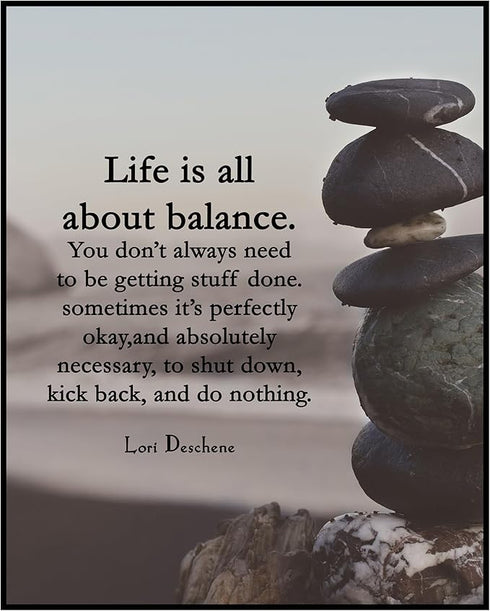Posterizer 1 pcs-Life is All About Balance-positive daily reminder-Motivational & Inspirational Art-Decor for Home & Office- UNFRAMED Wall Art...