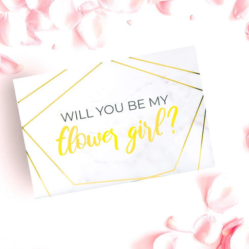 Pop Fizz Designs Flower Girl Proposal Box Set (2 Pack) | Marble Style...