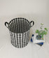 KUNRO Large Sized Storage Basket Waterproof Coating Organizer Bin Laundry Hamper for Nursery Clothes Toys (Black grid)...