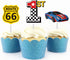 36Pcs Race Car Cupcake Toppers Racing Car Birthday Decorations for Race Car Birthday Party Favors Let's Go Racing Party Racing Car Baby Shower Sup...
