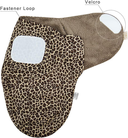 BlueSnail Baby Swaddle, Soft and Comfortable, Newborn Easy Wrap Receiving Blanket, Suitable for 0-3/3-6 Months (Leopard, 0-3 Months)...