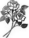 Vivegate Rose Metal Art - Giant Rose Flower Wall Decor for Living Room (Large - 17.5"X13.5")...