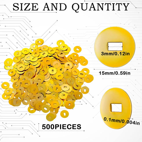 Demissle 500 Pcs Brass Washers for Paper Fastener Brass Fasteners Scrapbooking Brads Round Metal Brass Fasteners for Scrapbooking Kids Crafts DIY ...