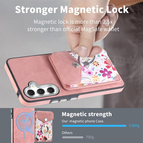 Asuwish Phone Case for Samsung Galaxy A05S Wallet Cell Cover with Screen Protector Magnetic Slim Ring Stand Kickstand Back Credit Card Holder Slot...