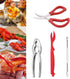 9Pcs Stainless Steel Seafood Tools Set - Crab & Lobster Crackers, Forks, Shell Openers, Nut Crackers - Durable Shellfish Tools for Crab Legs, Shri...