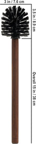 Redecker Toilet Brush and Replacement Head Set, Oiled Thermowood Handle, Nylon Bristles, Made in Germany...