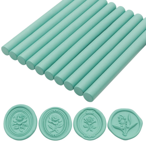 Wax Seal Sticks 10 Pcs? Sealing Wax Sticks Use with Glue Gun Wax Sticks for Stamp Seals Seal Wax Seal Stamps?Make Letters Wedding Invitations Lnvi...