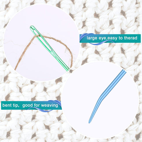 SAVITA 16pcs Large-Eye Blunt Needles, Stainless Steel Yarn Knitting Needles Sewing Needles Wool Needle Hand Knitting Needles Sewing Knitting Needl...