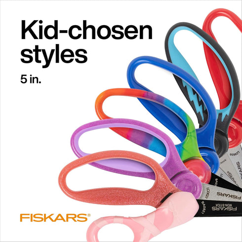 FISKARS® Magic Morph Kids Scissors - Image Moves when Tilted - Pointed-tip for Ages 4+ - Fun Ninja Design - Back to School Supplies...