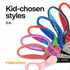 FISKARS® Magic Morph Kids Scissors - Image Moves when Tilted - Pointed-tip for Ages 4+ - Fun Ninja Design - Back to School Supplies...