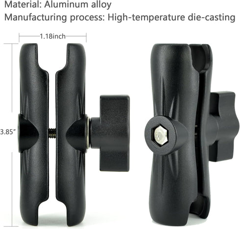 Aluminum Camera Mounts Heavy Duty Camera/Video Cameras Wall Mount Free Rotation 1/4"-20x0.25 & Compatible with RAM B Size 1" Ball Components...