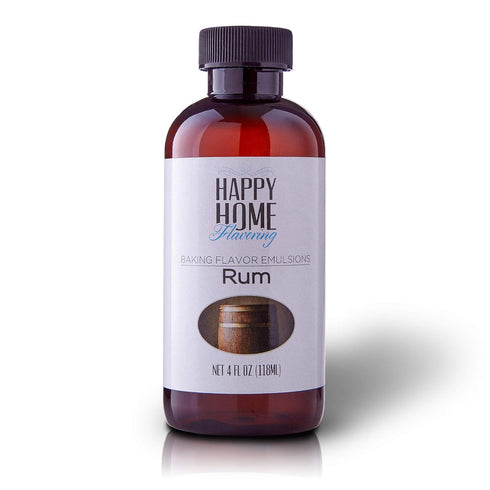 Happy Home Flavoring Imitation Rum Baking Flavor Emulsion - Certified Kosher, 4 oz....