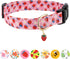 Dog Collar,Personalized Adjustable Cute Puppy Collars for Girl Female Boy Dogs Strawberry Patterned Design,Soft Pet Collar with Safe Buckle for Sm...