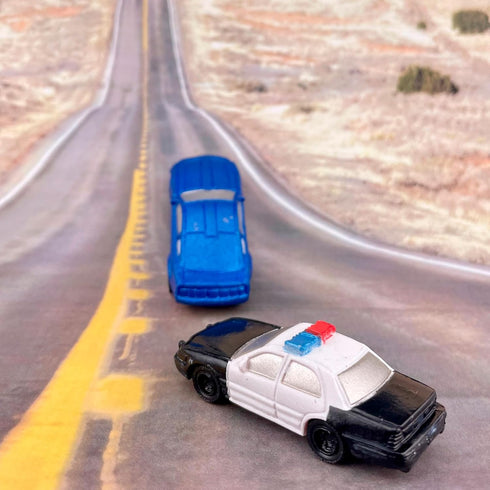 Safari Ltd On the Road TOOB - Figurines: Semi-Truck, Motorcycle, Police Car, School Bus, Sports Car, Delivery Truck, Pick-Up, ATV, Fire Truck - Ed...