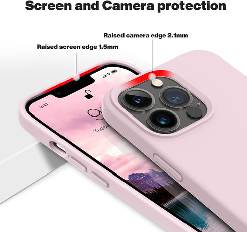 OTOFLY Compatible with iPhone 13 Pro Case,Liquid Silicone Slim Protective Shockproof Phone Case Cover with Anti-Scratch Microfiber Lining, 6.1 inc...