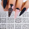 Flower Nail Art Sticker Black Lace Nail Stickers Decals Nail Art Supplies for Acrylic Nail 3D Self Adhesive Sexy Black Lace Flower Nail Design DIY...