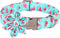 Dog Collar with Blue Watermelon Flower Tie,Cotton Dog Collar with Safety Metal Buckle Adjustable Puppy Collars for Small Medium Large Boy&Girl Dog...