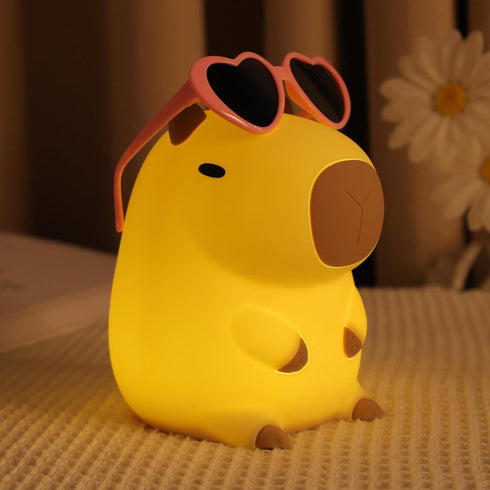 Attivolife Capybara Night Light, Summer Capybara Silicone Lamp for Girls, Nursery Touch Nightlight Portable with Dim, Funny Bathroom Table Decor B...