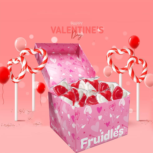 Lollipops Red Heart Shaped Strawberry N' Cream Flavored, 12 Lollipops, Individually Wrapped...