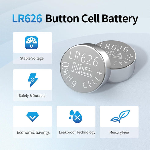 AG4 LR626 Battery 376 377 SR626SW Batteries 1.5v Alkaline Coin Cells (10 Count (Pack of 1))...