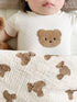 Baby Blanket Double Layer Cotton Muslin Thick Quilt Neutral 40x40Inch Soft Throw Blanket Bear Pattern...