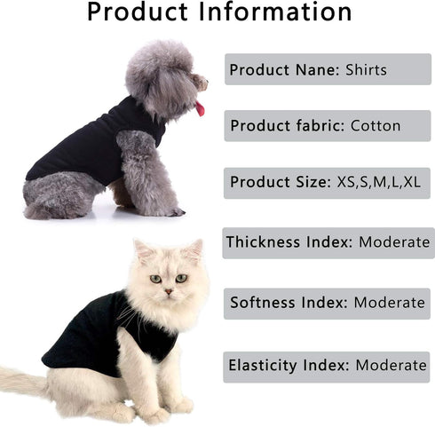 Dog Shirts Puppy Clothes for Small Dogs Boy, Pet T-Shirts Doggy Vest Apparel, Comfortable Summer Shirts Beach Wear Clothing, Outfits for Medium Do...