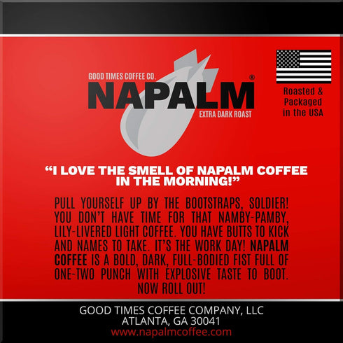 Napalm Coffee Extra Dark Roast, 100 Percent Arabica, Single Serve Cups for Keurig K-Cup Pod Brewers, 12 Count (Pack of 2)...