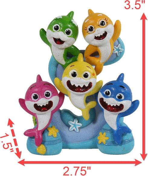 Penn-Plax Baby Shark 2-Piece Aquarium Decoration Bundle – Safe for Freshwater and Saltwater Fish Tanks – Small...