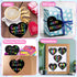 ZMLM Rainbow Scratch Art Party Favors - 160 Mini Heart Scratch Art Note Pads Craft Art Paper for Kids DIY Cards - Black Scratch Art Supplies Birth...