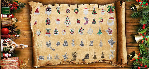 JJGrace 60 Pieces Christmas Charms Assorted Silver Plated Christmas Enamel Pendants Accessory for Xmas Party Necklace Bracelet Earring DIY Supplie...