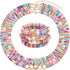 ARATLENCH Heishi Surfer Necklaces Bracelets –Colorful Vinyl Disc Beads Love Necklace Boho Rainbow Stack Stretch Friendship Bracelet Necklaces Set ...