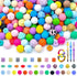 203 Pieces Silicone Bead Kit - DIY Focal Beads for Pens Making Bulk - Pen Beads for Beadable Pens & Keychains Making - Loose Round Beads Bulk for ...