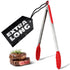 Extra Long Tongs for Cooking & Grilling 17.3" - Heat-Resistant Kitchen Tongs with Silicone Tips for Convenient Flipping Food on BBQ - Stainless St...