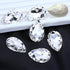 DONGZHOU Teardrop Crystal Rhinestones, Large Rhinestones Glitter Stones Glass Gemstones for Crafts, Jewelry Making, Shoes, Clothes, 30 x 20 mm, 8 ...