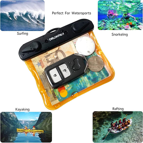 Submersible Waterproof Wallet Surf Dry Car Key FOB Case Bag 2Pack Waterproof Pouch Holder For Key Credit Door Ship Card Cash ID Driver Fishing Hun...