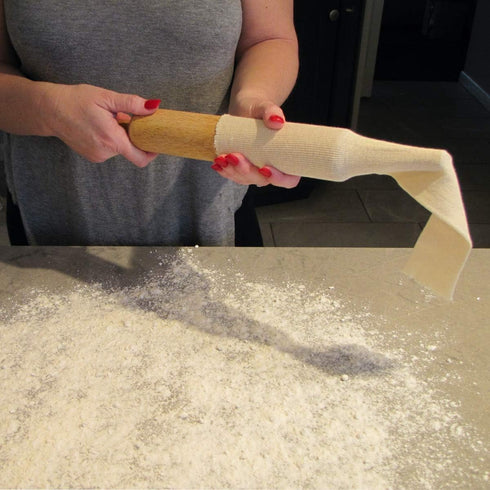 Treasure Gurus 2pc Premium Rolling Pin Cover Set Pastry Baking Roller Cloth Non Stick Kitchen Tool Accessory...