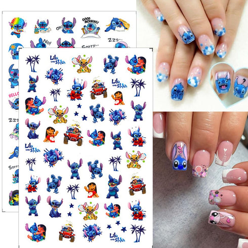 6 Sheets Cute Nail Art Stickers Decals 3D Self Adhesive Kawaii Designer Nail Stickers for Nail Art Supplies Cartoon Nail Stickers Women Girls DIY ...