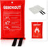 C CRYSTAL LEMON Fire Blanket Kitchen, Fire Blanket Fire Suppression Blanket, Fire Blanket Emergency, Emergency Survival Safety Cover for Kitchen, ...