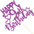 Purple Glitter Happy 9th Birthday Cake Topper for Cheers to 9 Years - Children's Birthday Party Cake Decorations...