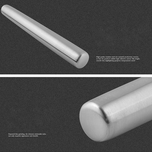 Stainless Steel Rolling Pin Professional French Metal Dough Roller 15.75" Kitchen Baking Tools Supplies For Pizza,Pasta,Cake,Pastry,Ravioli,Fondan...